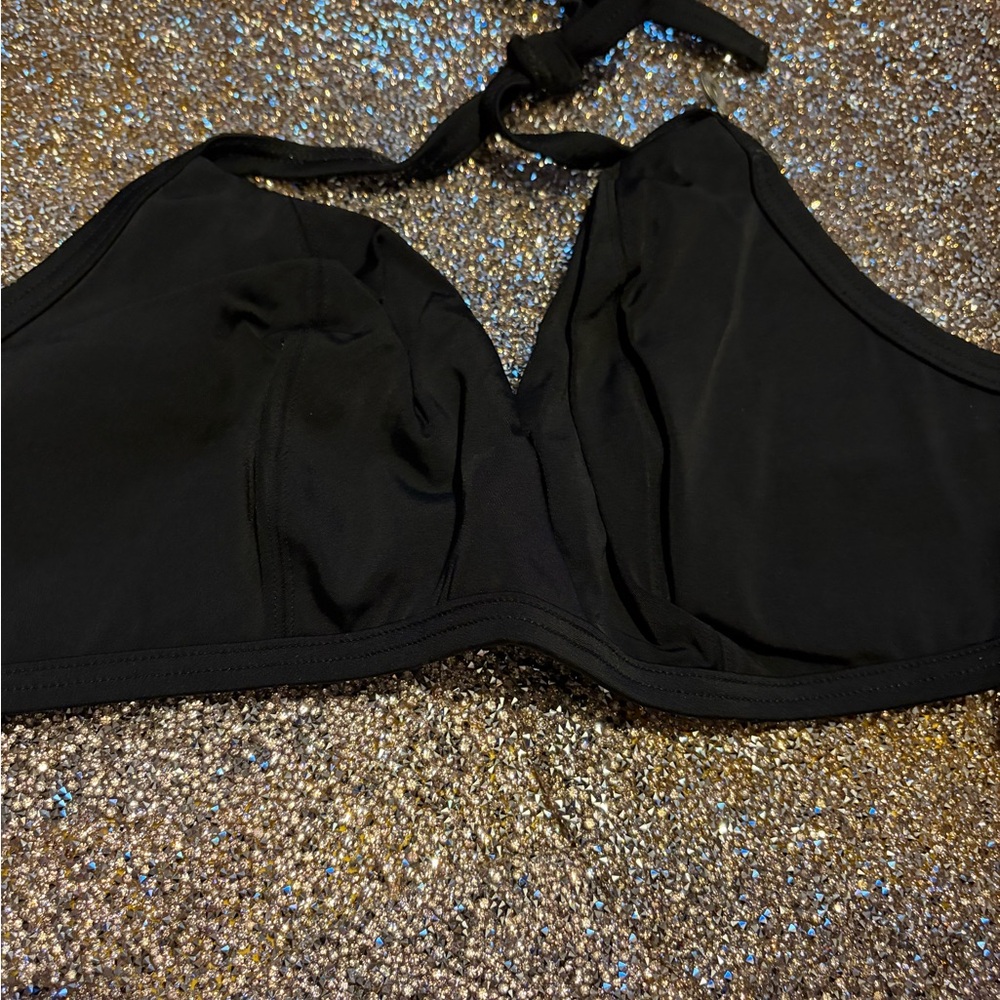 Freya Black Halter Bikini Top